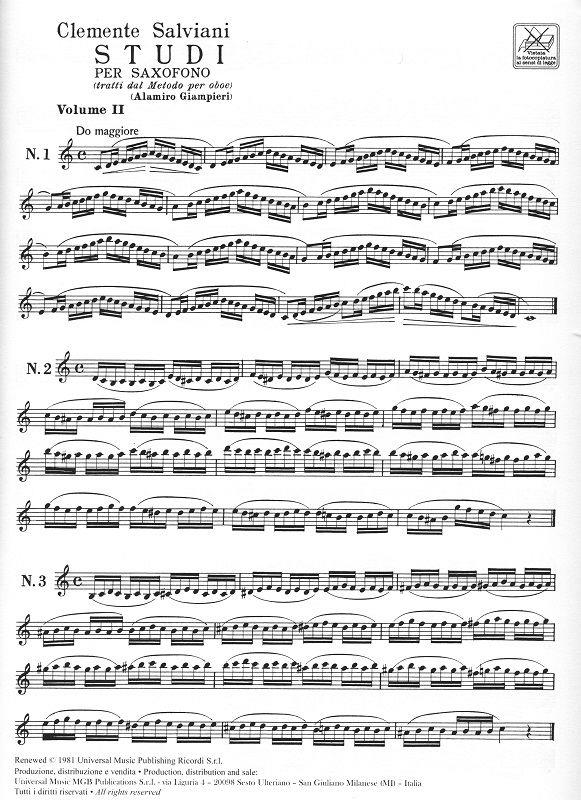 Studi Per Saxofono (Tratti Dal Metodo Per Oboe)